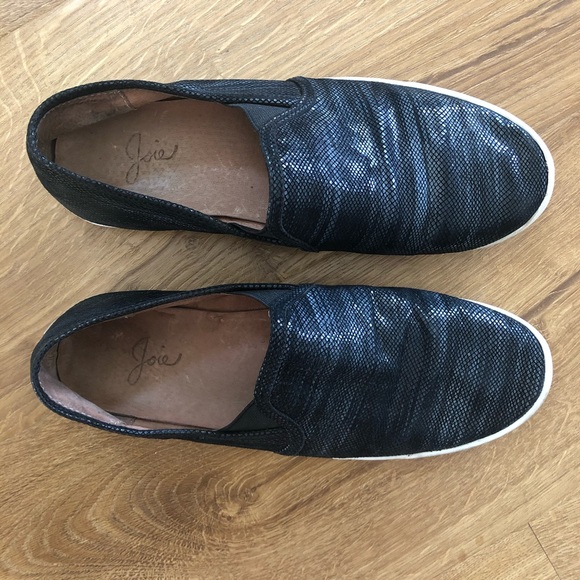 Joie Kidmore black embossed leather flats - Picture 4 of 7